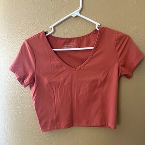 Yogalicious LUX Tech Cropped Short Sleeve V Neck Top